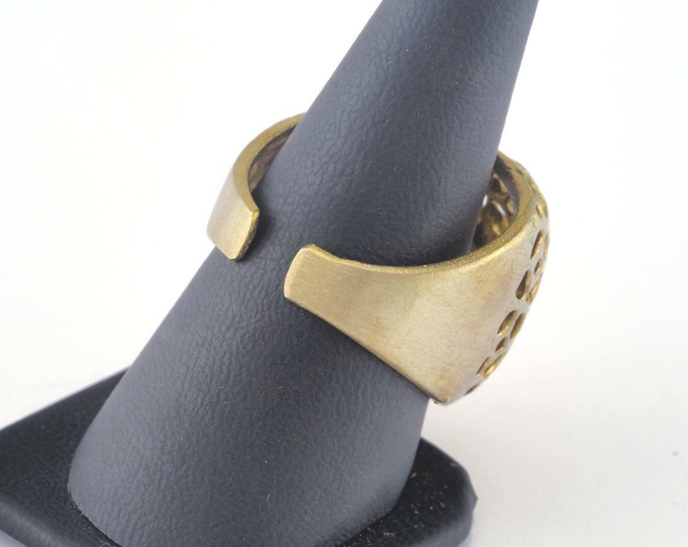 Ring Adjustable Ring Raw brass (19mm 9US inner size - Adjustable ) Dome