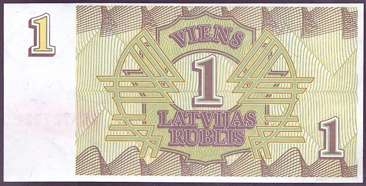 [BANKNOTES] LATVIA 1 RUBLI