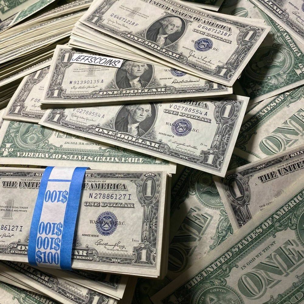 ✯ $1 Silver Certificate Uncirculated Lot ✯ Crisp UNC Consecutive From Pack CU ✯