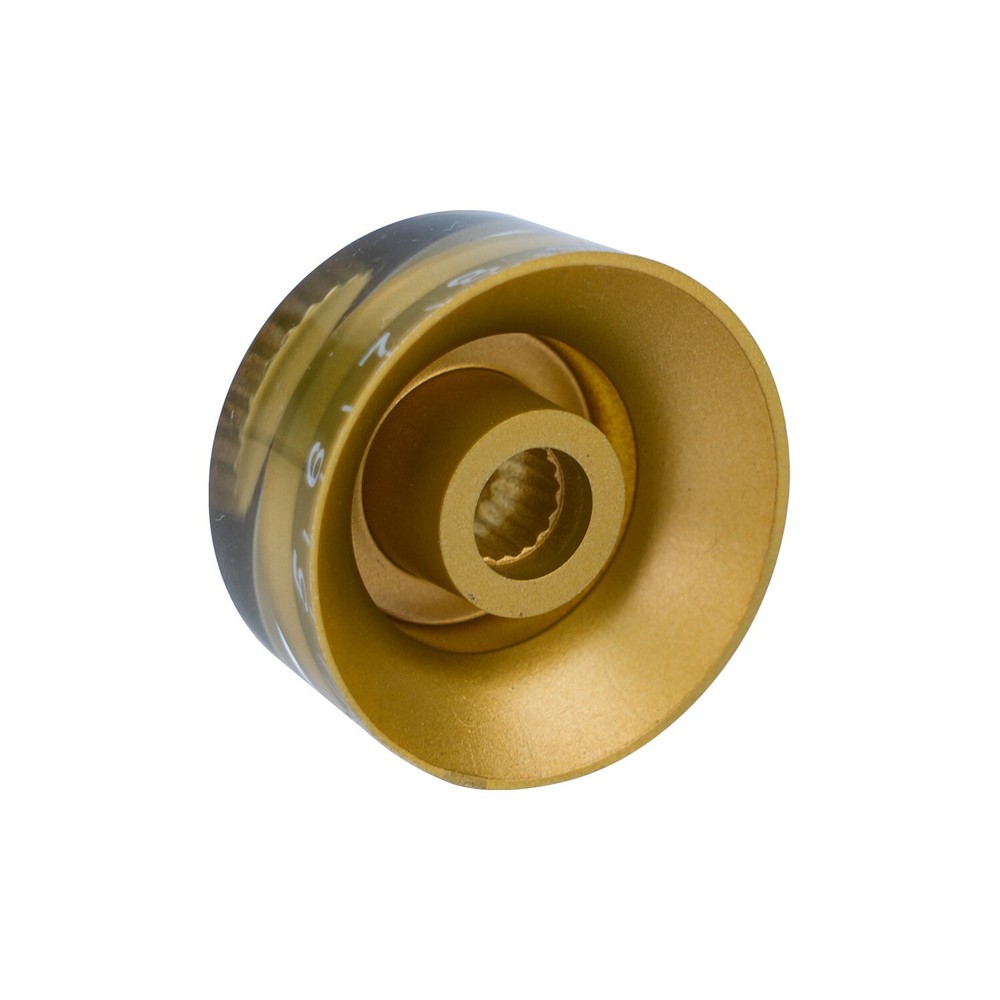 4Pcs Acrylic Bass Guitar Knobs Volume Tone Control Knobs Gold White Numbers