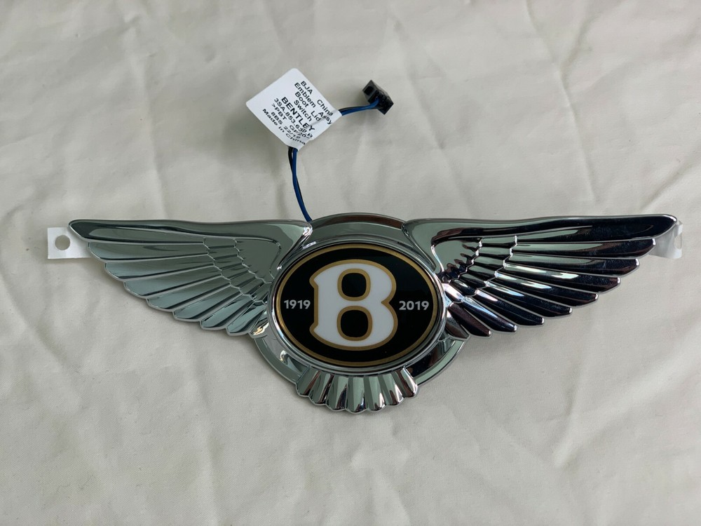 2020 BENTLEY "CENTENARY" REAR BOOT TRUNK BADGE EMBLEM ELECTRIC PUSH BUTTON NEW