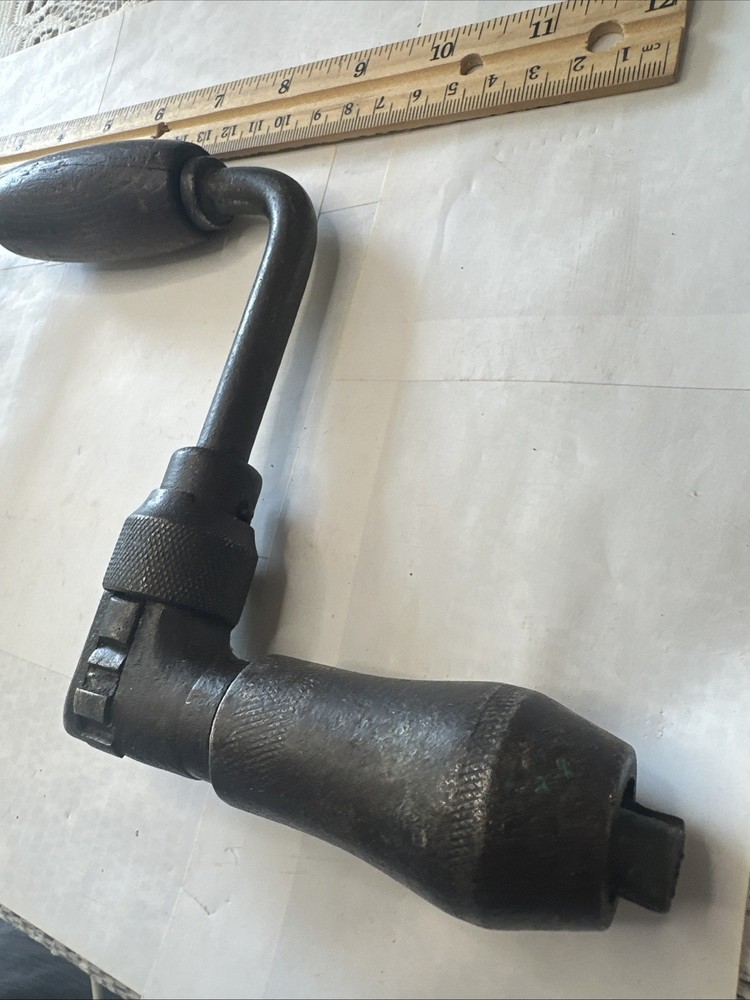 Vintage Stanley Wood Handle Hand Drill