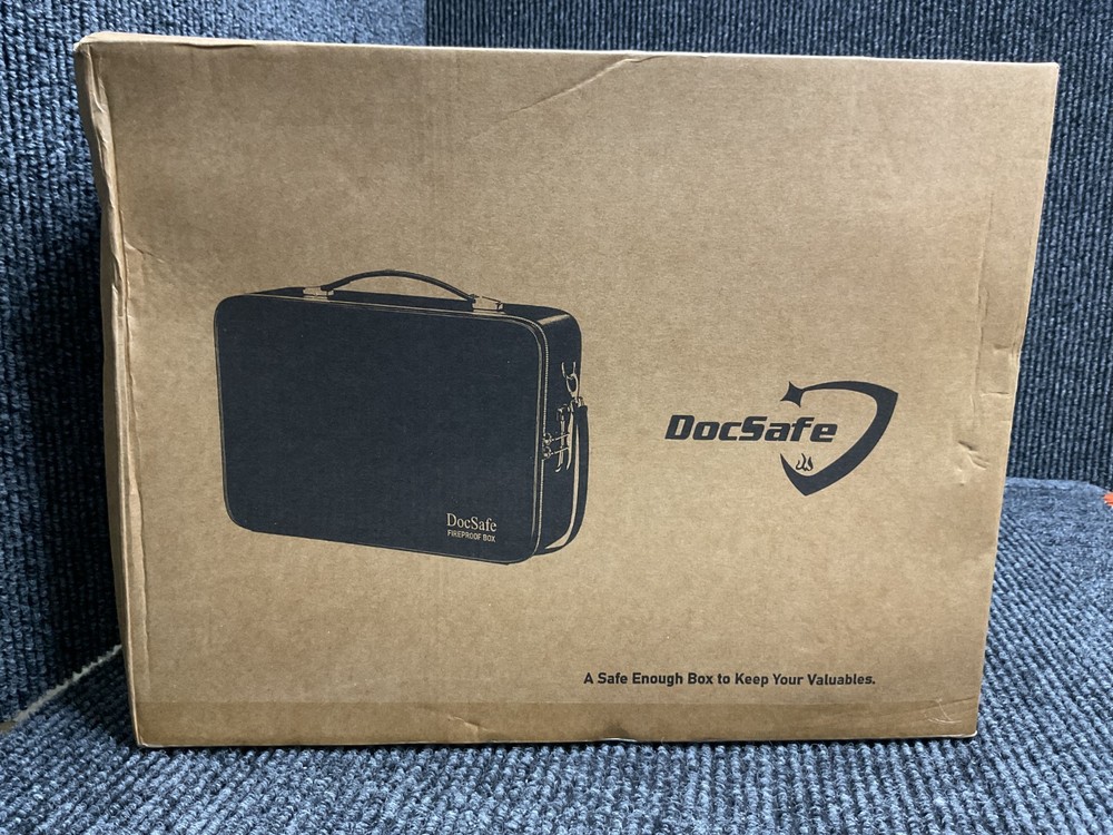 DocSafe fire & water proof document organizer / lock box (BLACK)