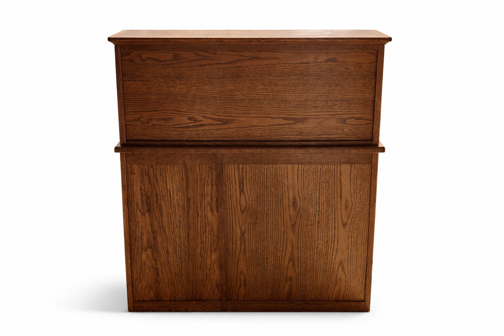 Vintage Small Eagle Craft Solid Oak Roll Top Desk Small Writing Desk w Drawers