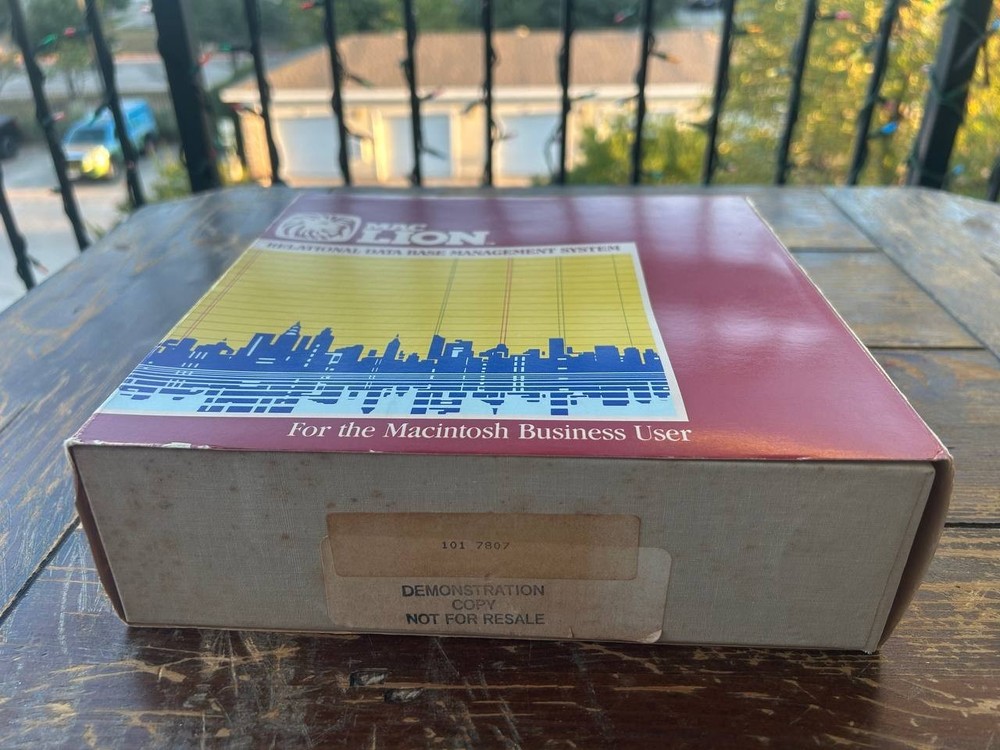 Mac Lion Relational Database Apple Macintosh Demo Copy Boxed Manuals Disks