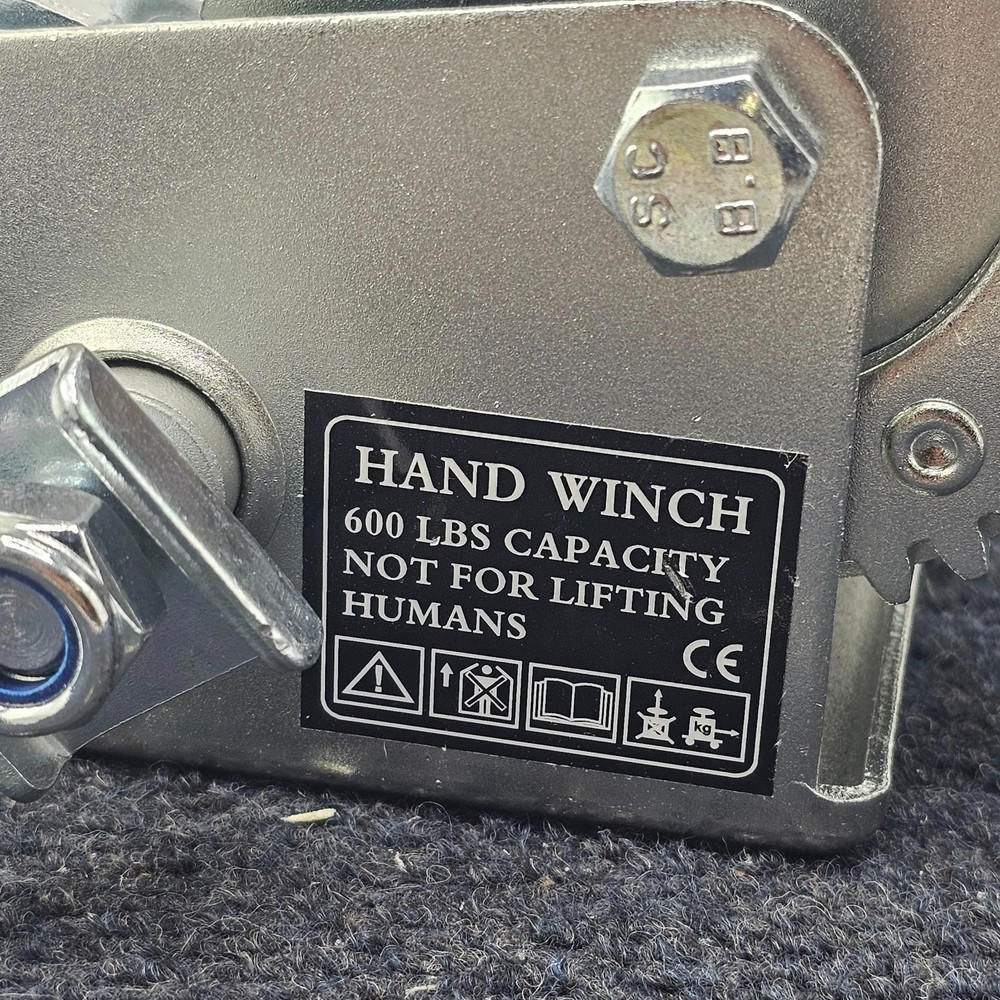600lbs Steel Cable Hand Winch Manual Hand Crank Winch