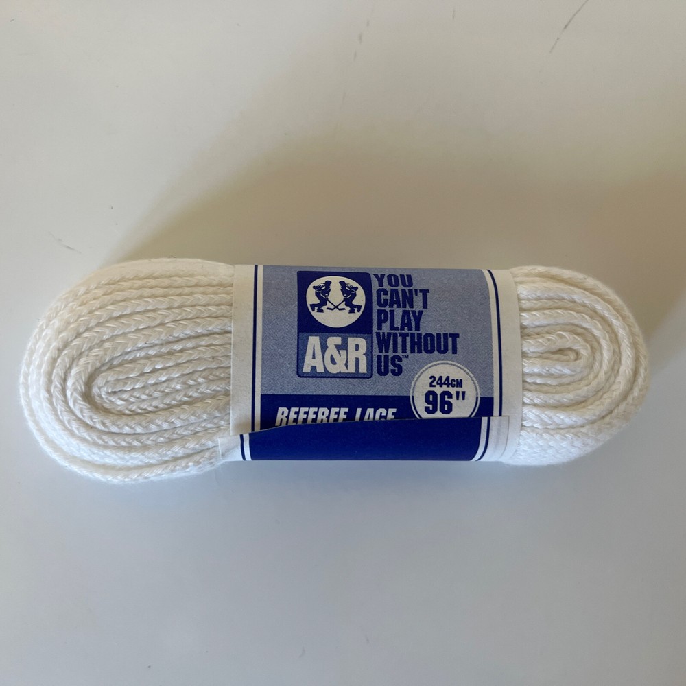 A&R Hockey Referee Skate Laces White