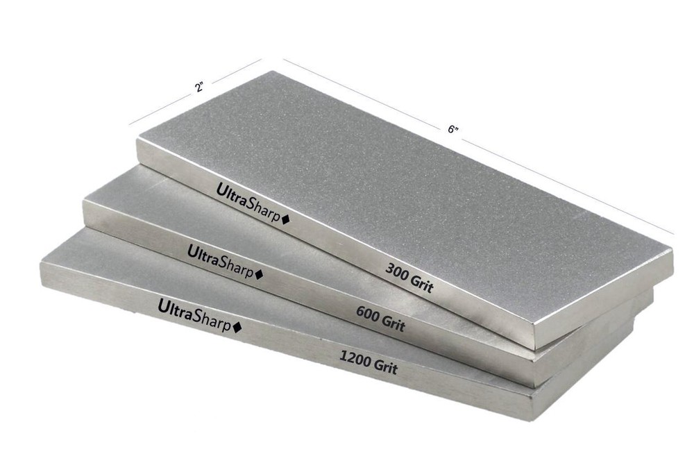 Ultra Sharp II Diamond Sharpening Stone Kit - Coarse/Medium/Extra Fine - 2" x 6"