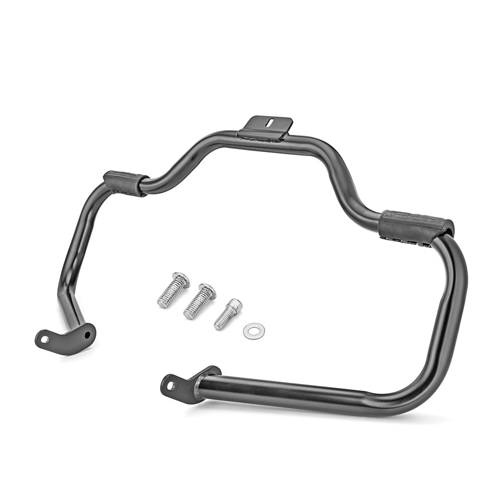 Black Engine Guard Crash Bar For 2000-2017 Harley Fat Boy FLSTF FLSTFB FLSTFBS