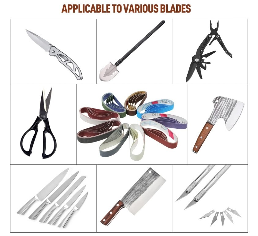 45 Pcs 1/2" x 12" Replacement Sharpening Belt Kit for Official Work Sharp