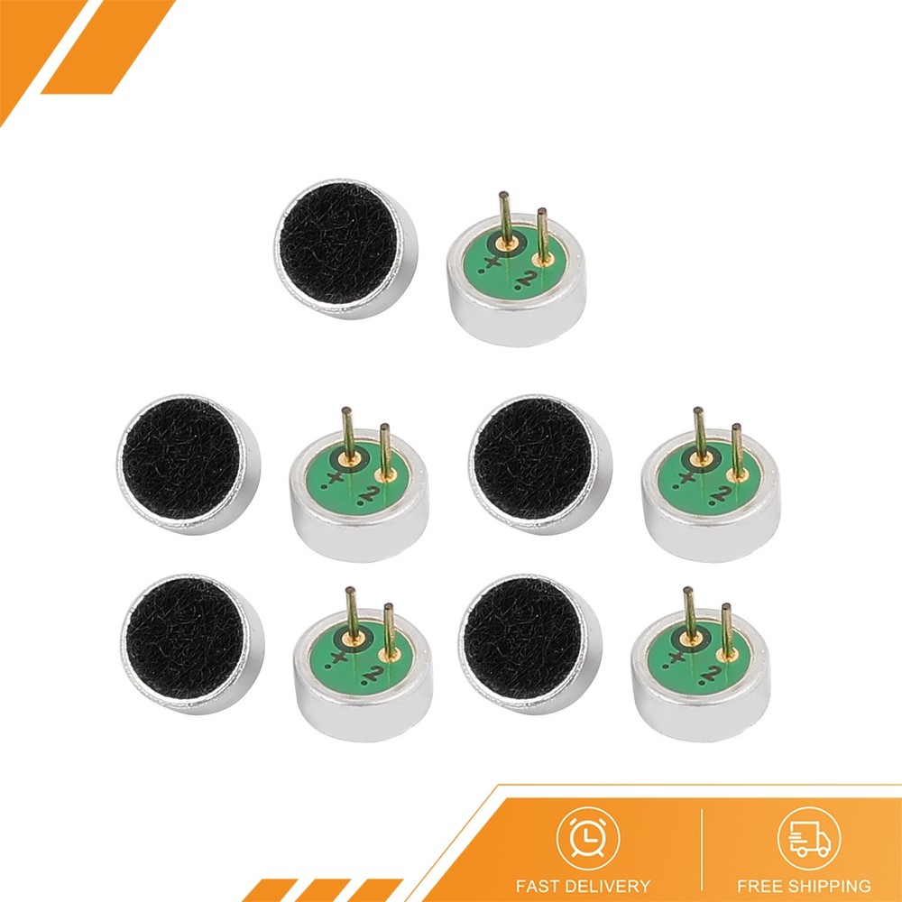 10 Pack 6x2.7mm 30-44dB Electret Condenser Microphone High Sensitivity Pickup
