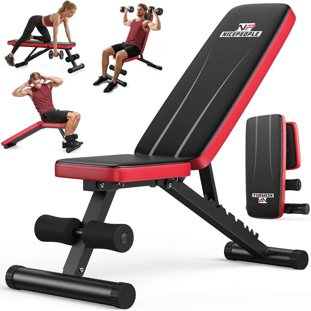 Basic Weight Bench for Home Gym, 8 Backrests Adjustable Bench with 660LBS