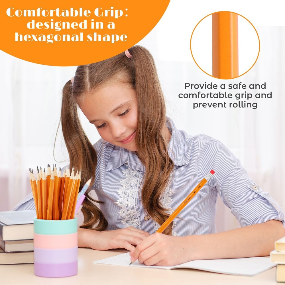 Hapikalor 360-Pack Sharpened #2 Yellow Pencils with Erasers, Bulk Pack Graphi...