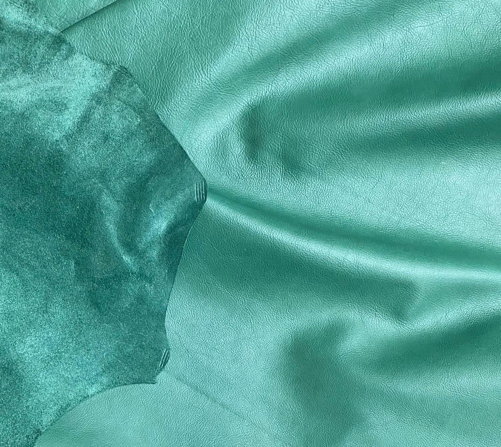 Leather Sheets, Distressed Leather, Sierra Turquoise, Cut to Size, Pull Up