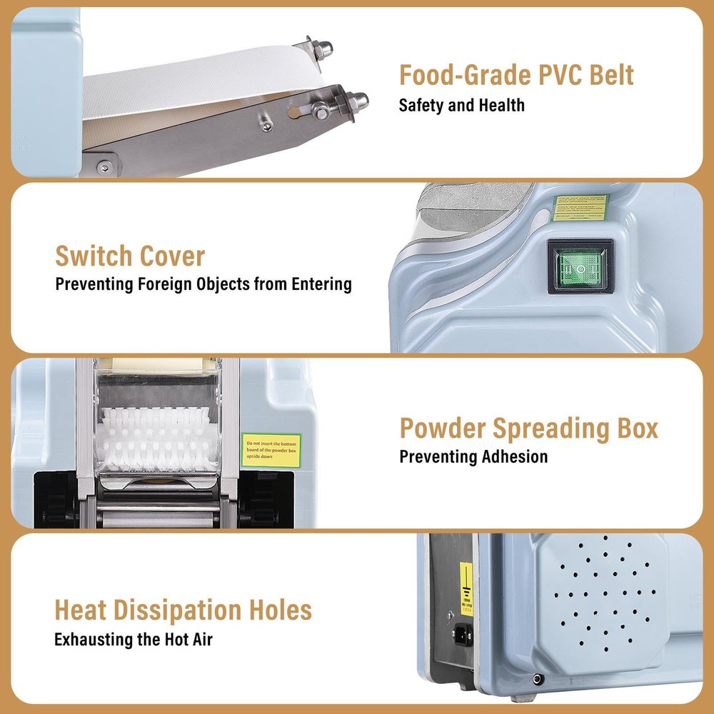 110V Dumpling Wrapper Maker 50-60 Pieces/Min Automatic Dumpling Skin Machine