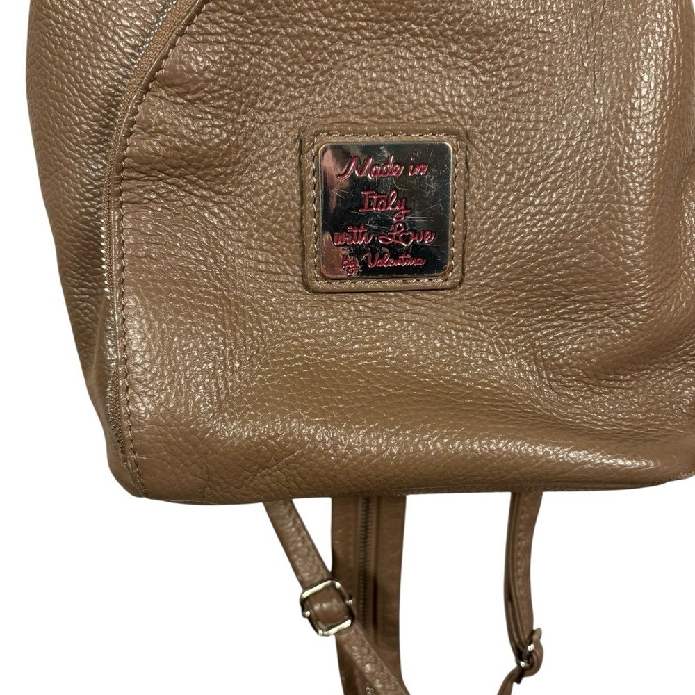 Valentina Women's Tan leather Backpack