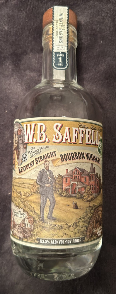 W.B. SAFFELL EMPTY BOTTLE GREAT CONDITION WILD TURKEY