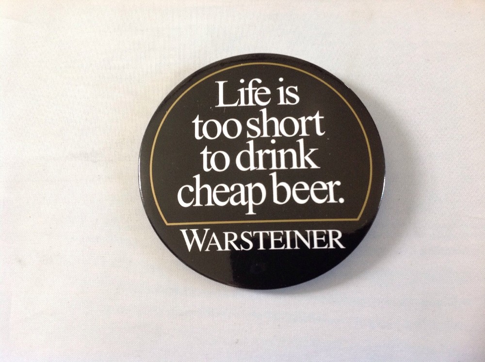 Warsteiner Beer 3" Pin Badge