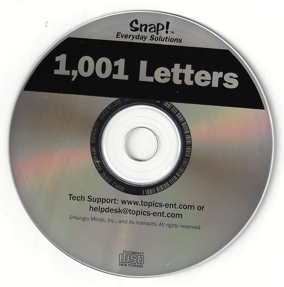 1,001 Letters (CD-ROM PC 2002) Snap! Everyday Solutions - Tested