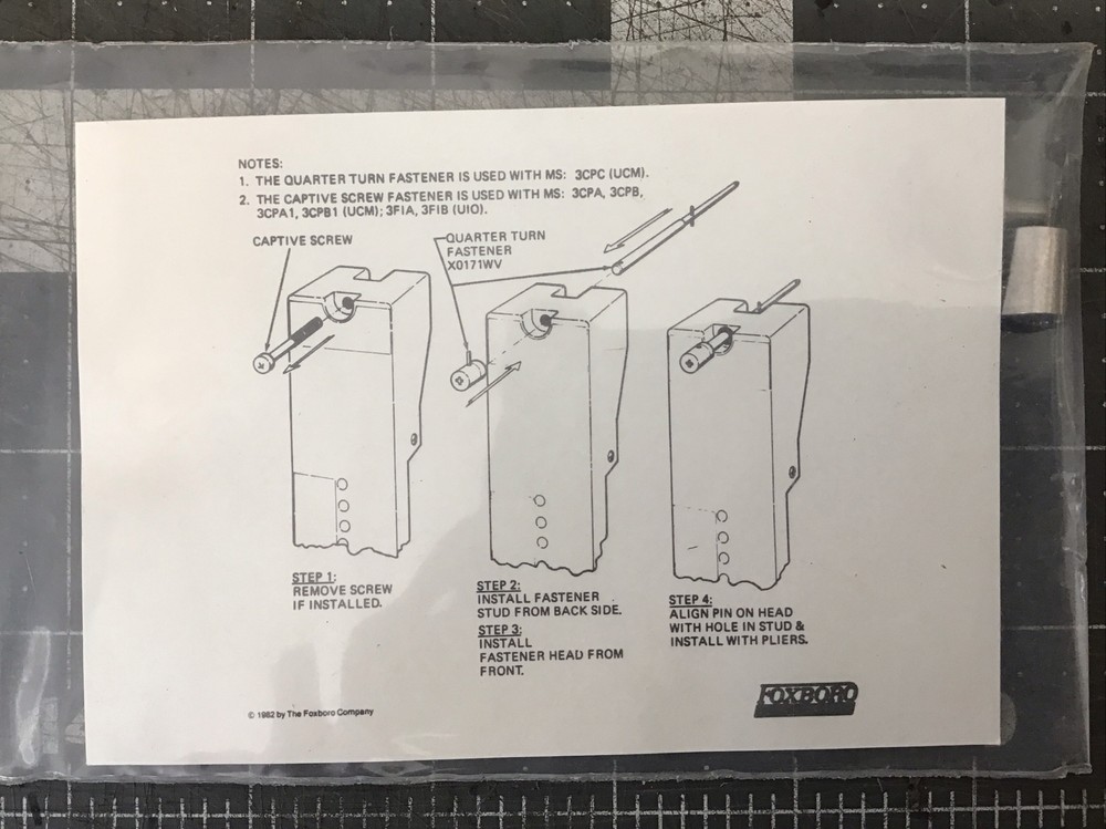 Three Foxboro Fasteners (LK03U)