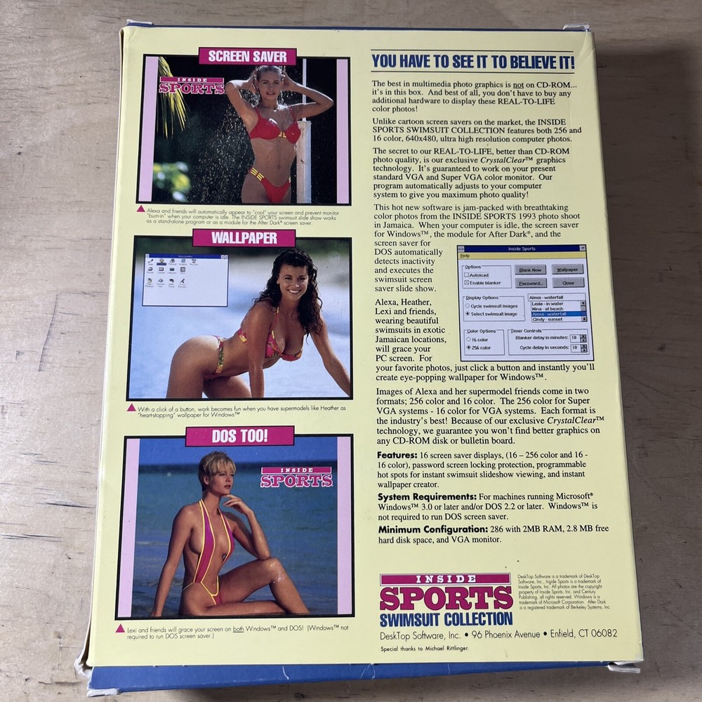 SEALED 1993 PC Windows And DOS INSIDE SPORTS SWIMSUIT