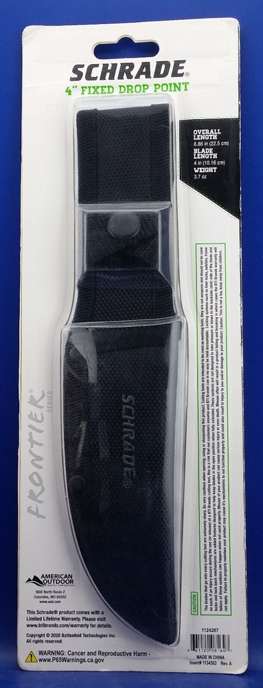 SCHRADE FRONTIER FIXED BLADE PARA 1124287