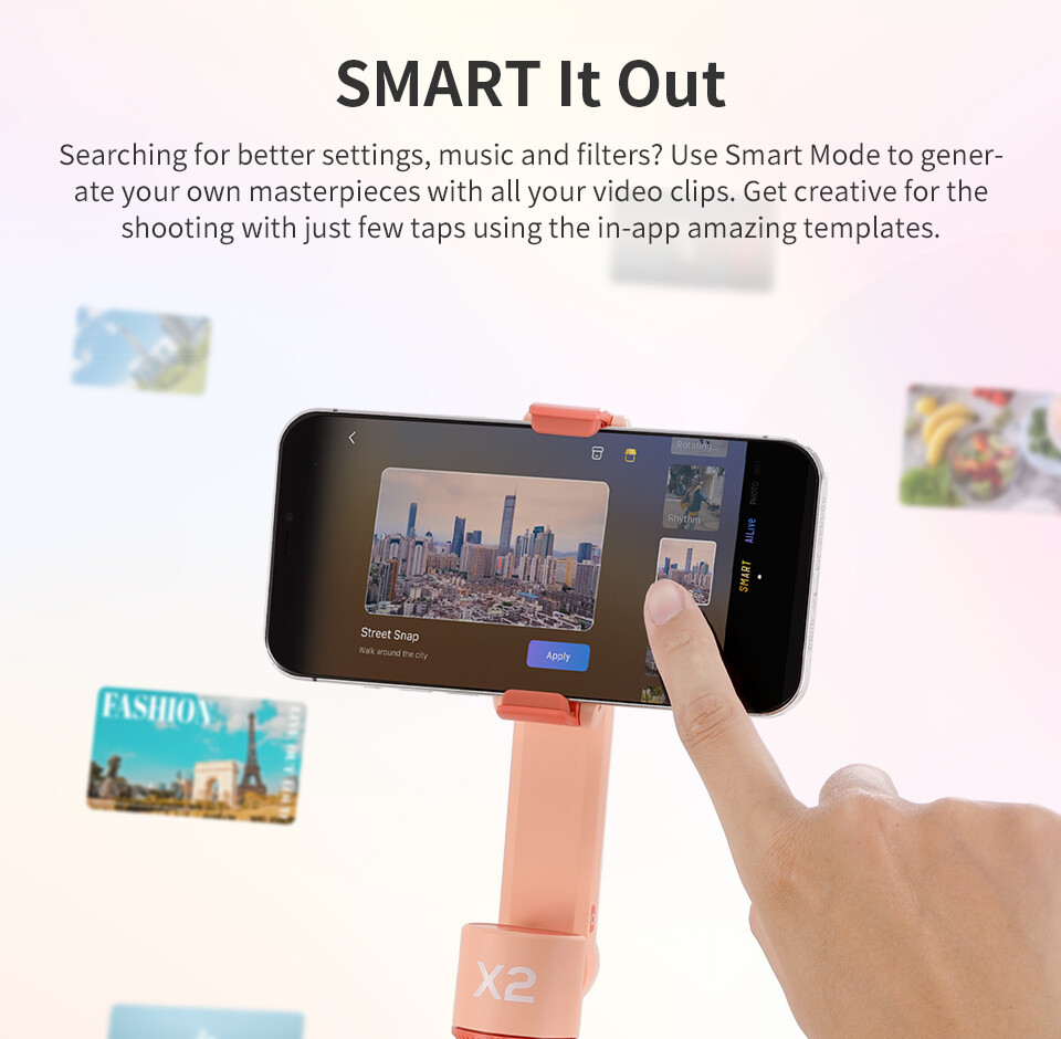 ZHIYUN Smooth X2 Gimbal Stabilizer combo Extendable Handheld iPhone Android