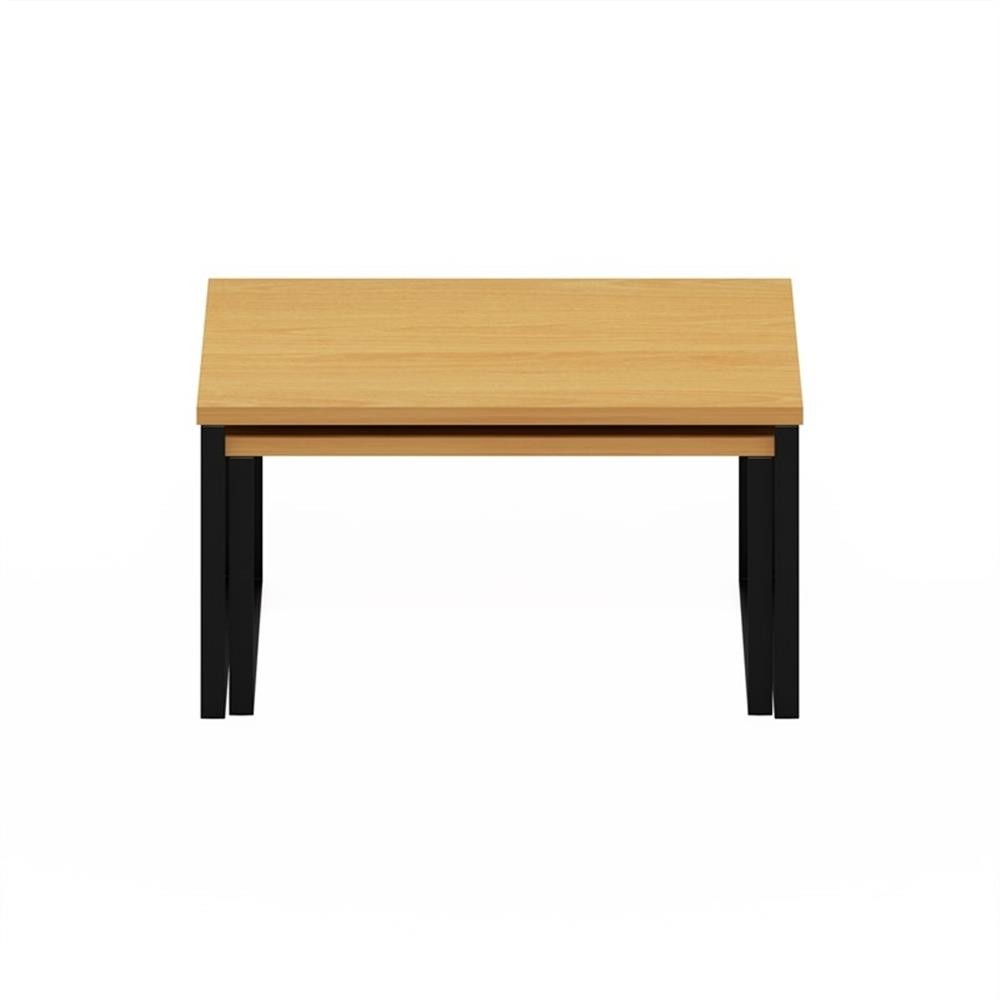 Pemberly Row Stackable Kitchen Counter Shelves in Set of 2 Beech