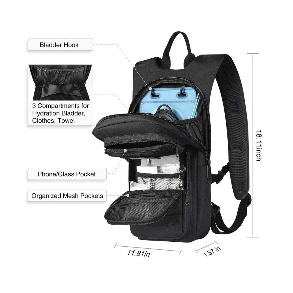 NOOLA Tactical Hydration Backpack with 3L TPU Water Bladder
