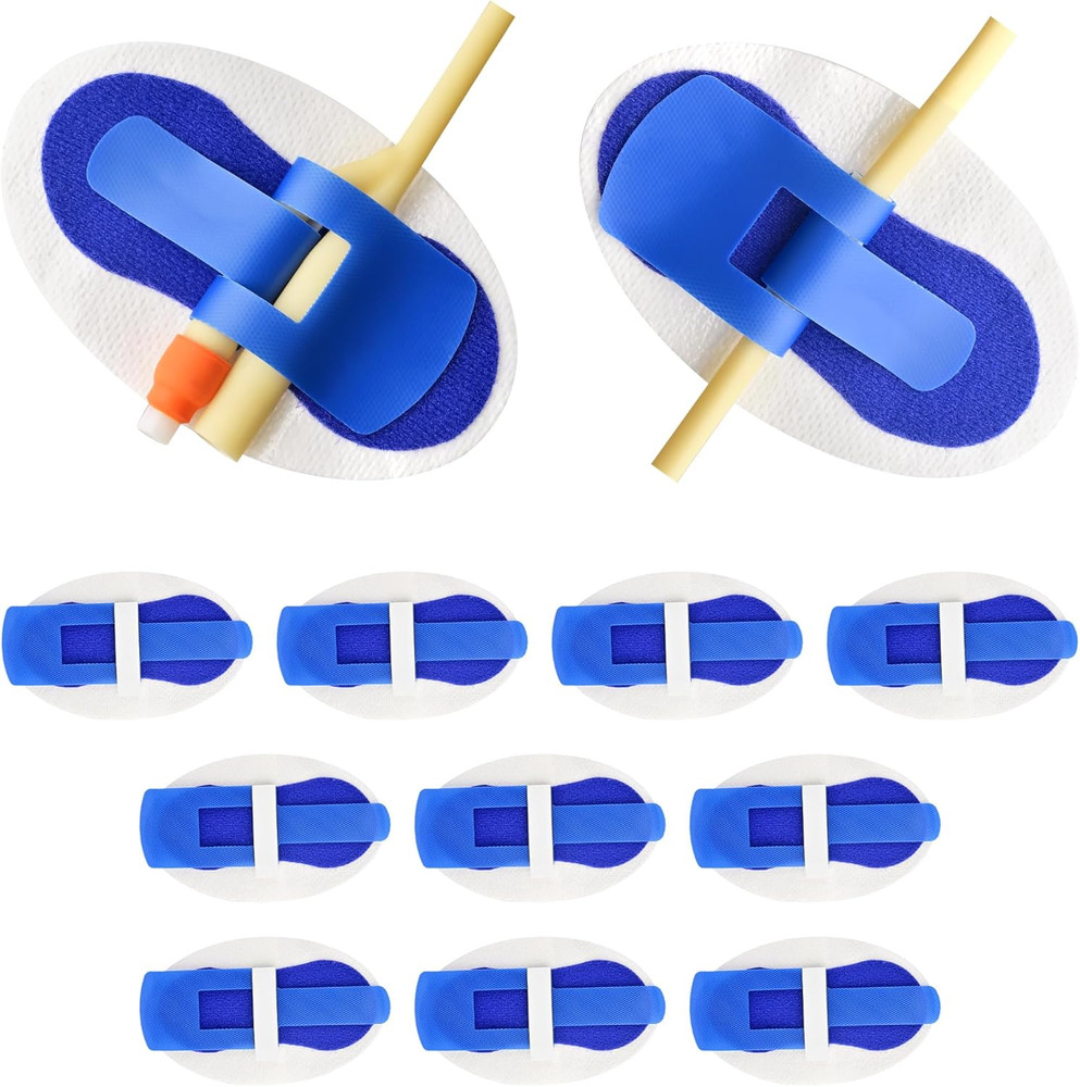 Foley Catheter Stabilization Device, Self Adhesive 10 Pack, Blue