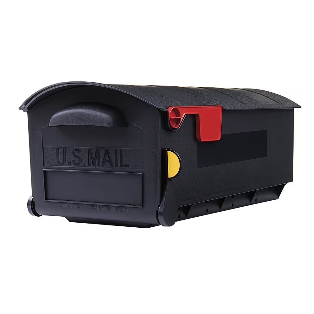 NIB Architectural Mailboxes Patriot Plastic, Large, Post-Mount Mailbox in Black