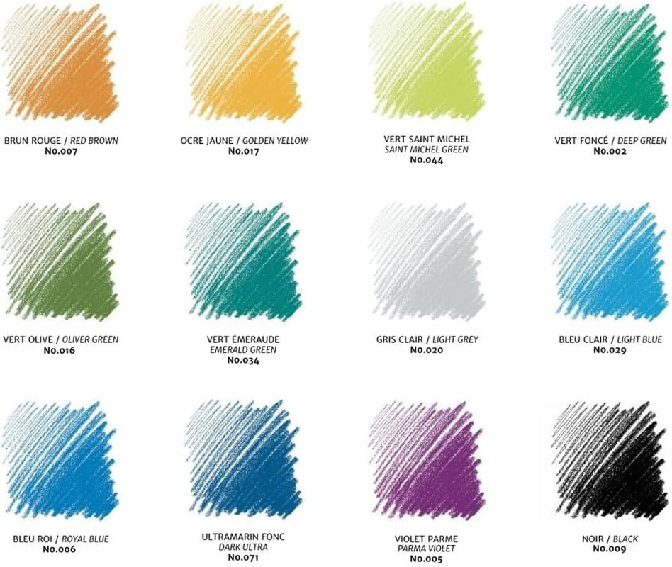 24 Count Assorted Colored Carrés Crayons Set