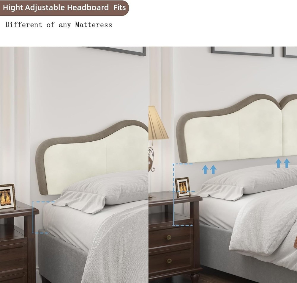 Headboards King Size headboard for Adjustable Bed Head Board Panels, Upholstered
