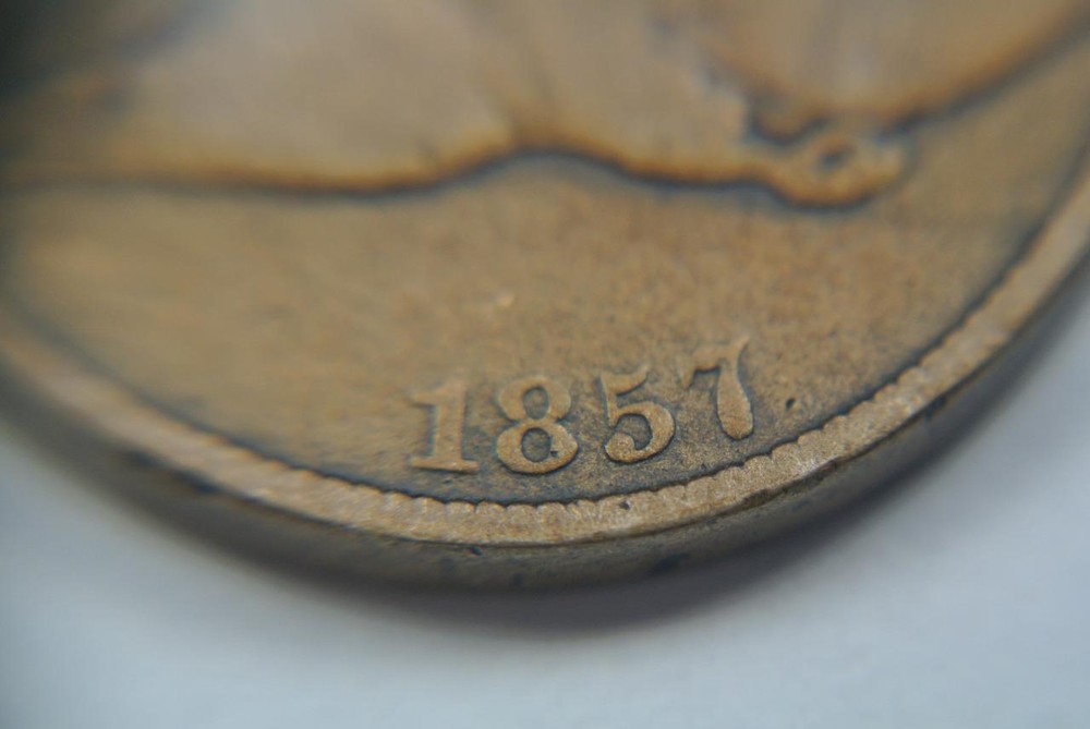 1857 Flying Eagle One Cent Penny, VG Condition - C2728