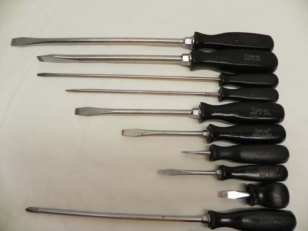 Snap-On 15 Piece Combination Black Hard Handle Screwdriver Set