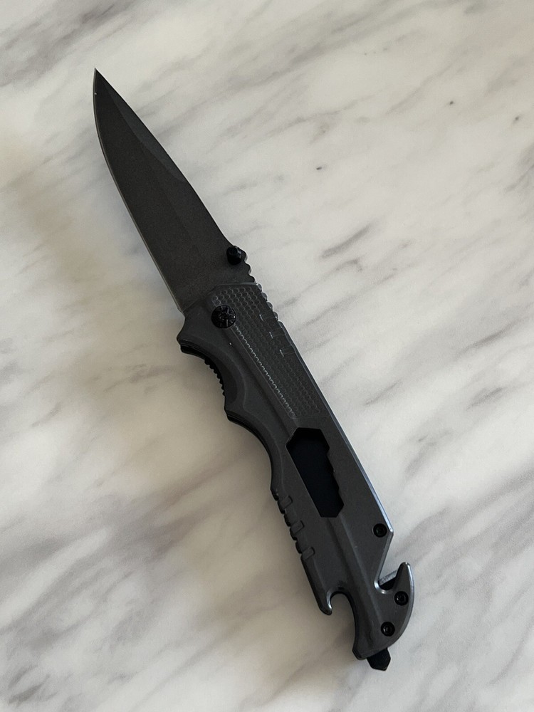 Folding Knife Locking Blade camping hiking Hunting Hook handy Durable Sharp New