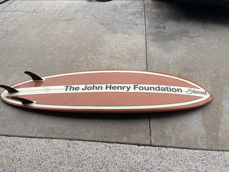 Signed by Bill Stewart Art Surfboard