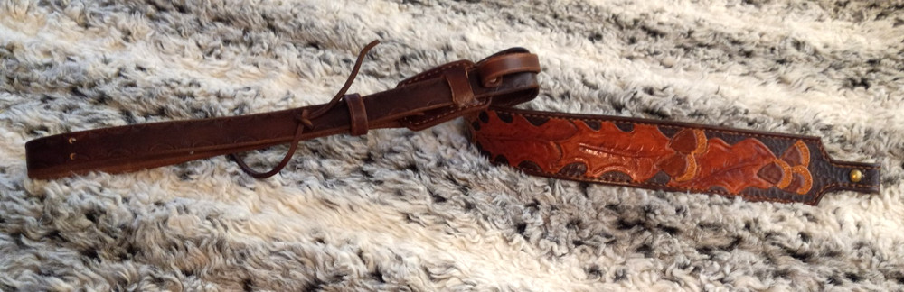 100% Full grain leather handcrafted gun sling
