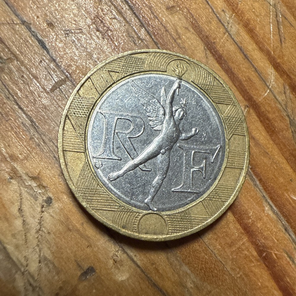French 10 Franc Coin 1989 Date - Circulated