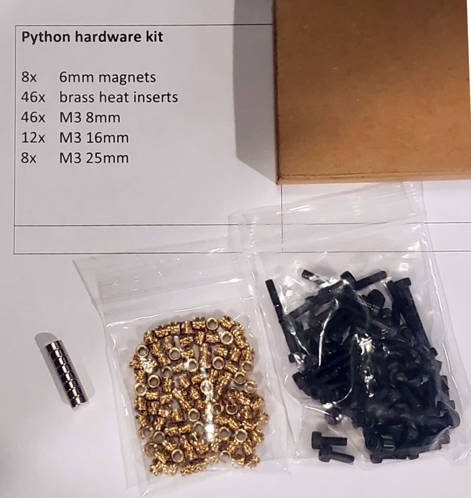 PYTHON enclosure kit hardware set for Bambu AMS 128pcs