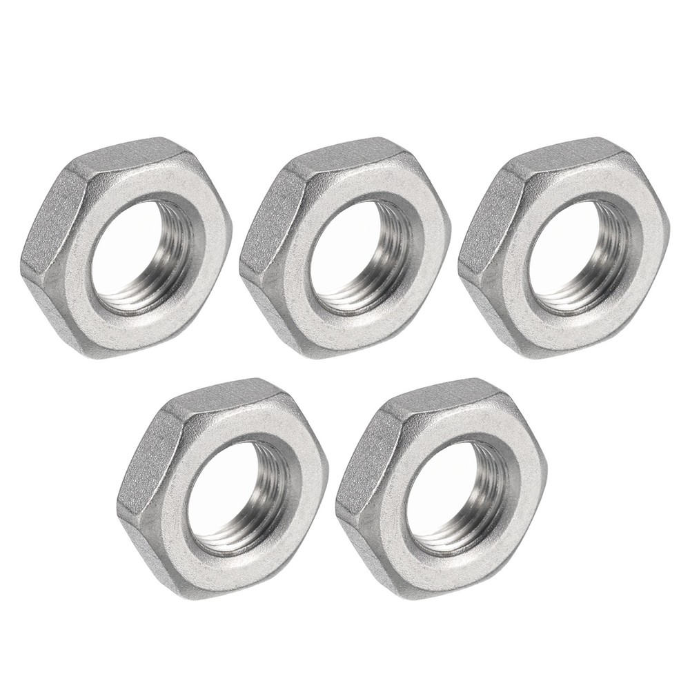 5 Pcs Cast Pipe Fitting Hex Locknut Nut g 1/4" Female Thread (DN8)