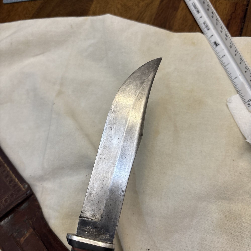 Kinfolks 368 Knife Fixed Blade Leather Handle with Original Sheath