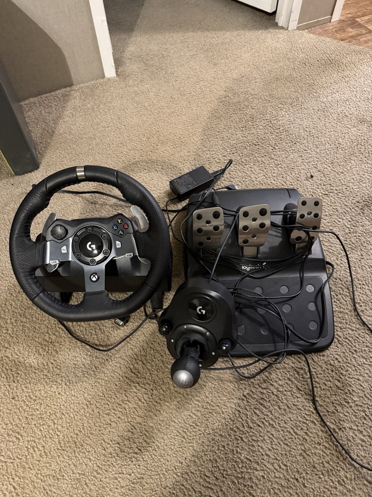Logitech Steering Wheel, Pedals, Shifter & Power Adapter Bundle