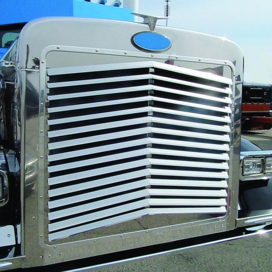 Peterbilt 379 Extended  Angled Louvered Grille, Includes Hardware