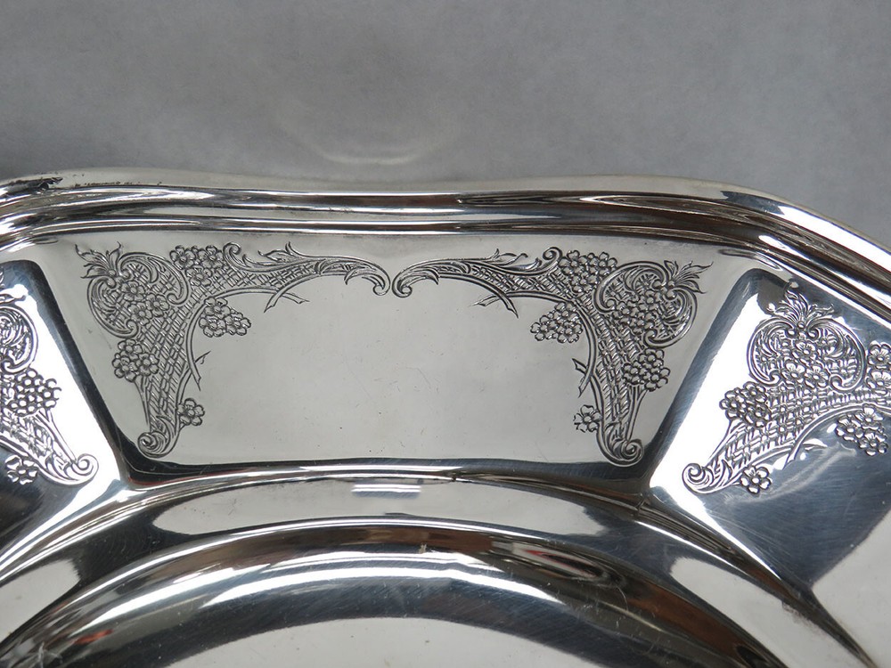 SPAULDING & CO STERLING SILVER HANDLE PASTRY BASKET