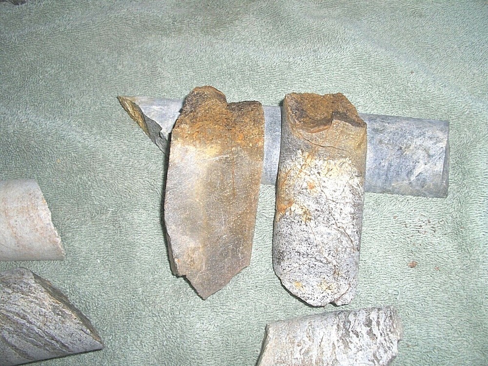 Split Core Samples From Alaska Gold Mine 6 Pieces Split Unsplit CRS65