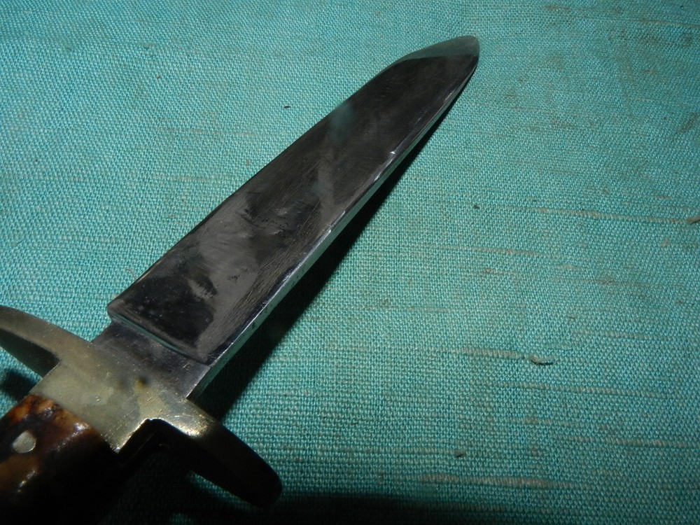 19th century Sheffield stag handle boot knife