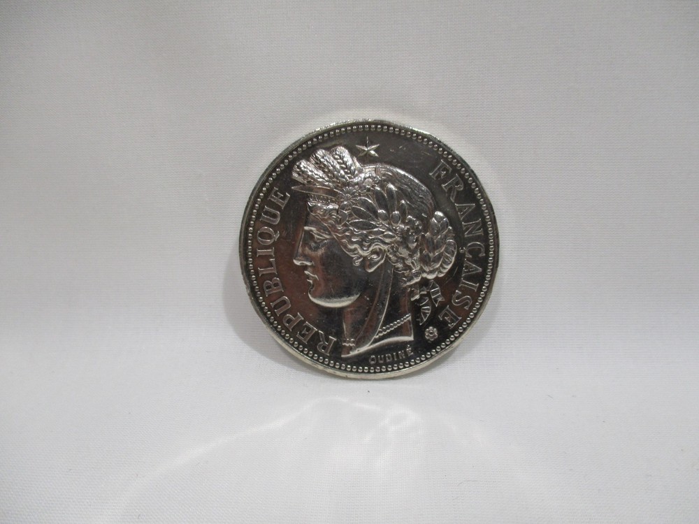 SOLID SILVER MEDAL OUDINE EQUESTRIAN COMPETITION FRENCH REPUBLIC 1897