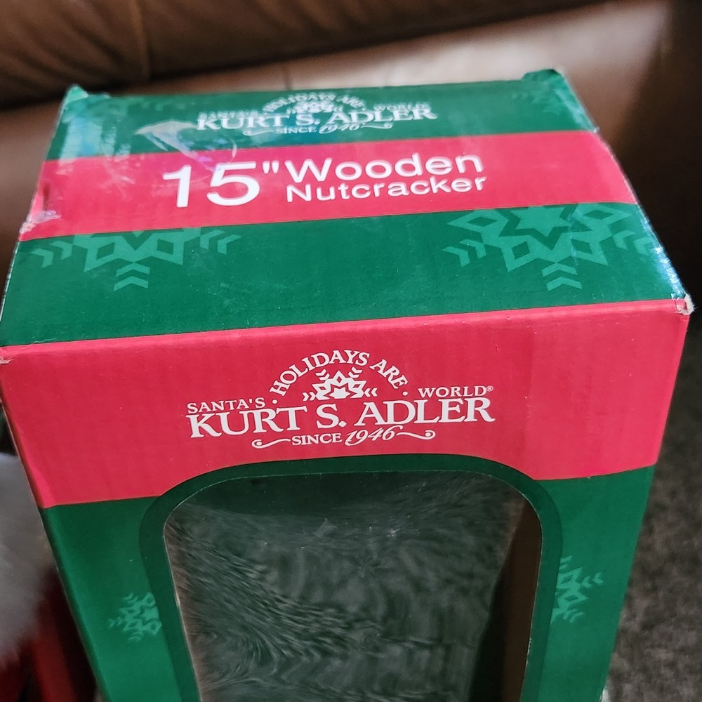 Kurt S. Adler 15" Wooden Nutcracker In Box