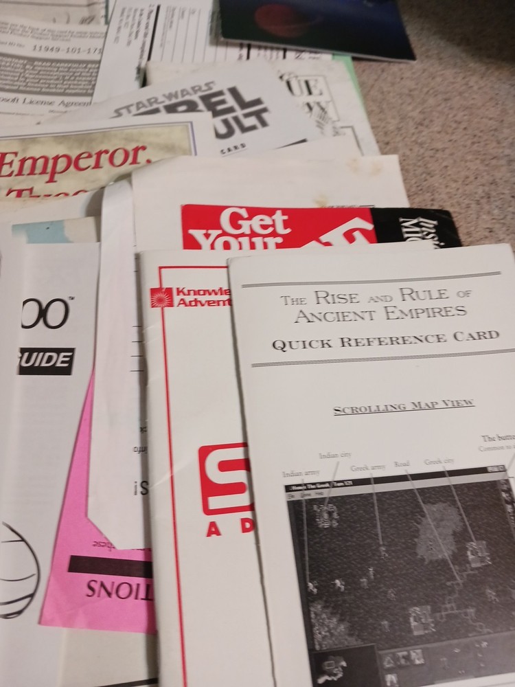 Vtg Commodore 64 Microsoft +Other Manuals Paperwork Lot Computer Video Game READ